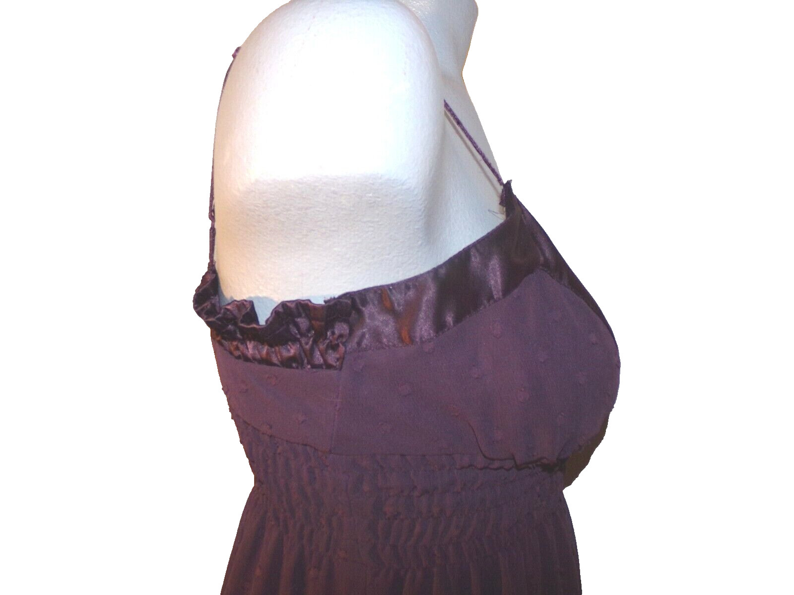 NWT $35 PINK COLLECTION Size Small Wine Maxi Dress Party Cruise Spaghetti Straps