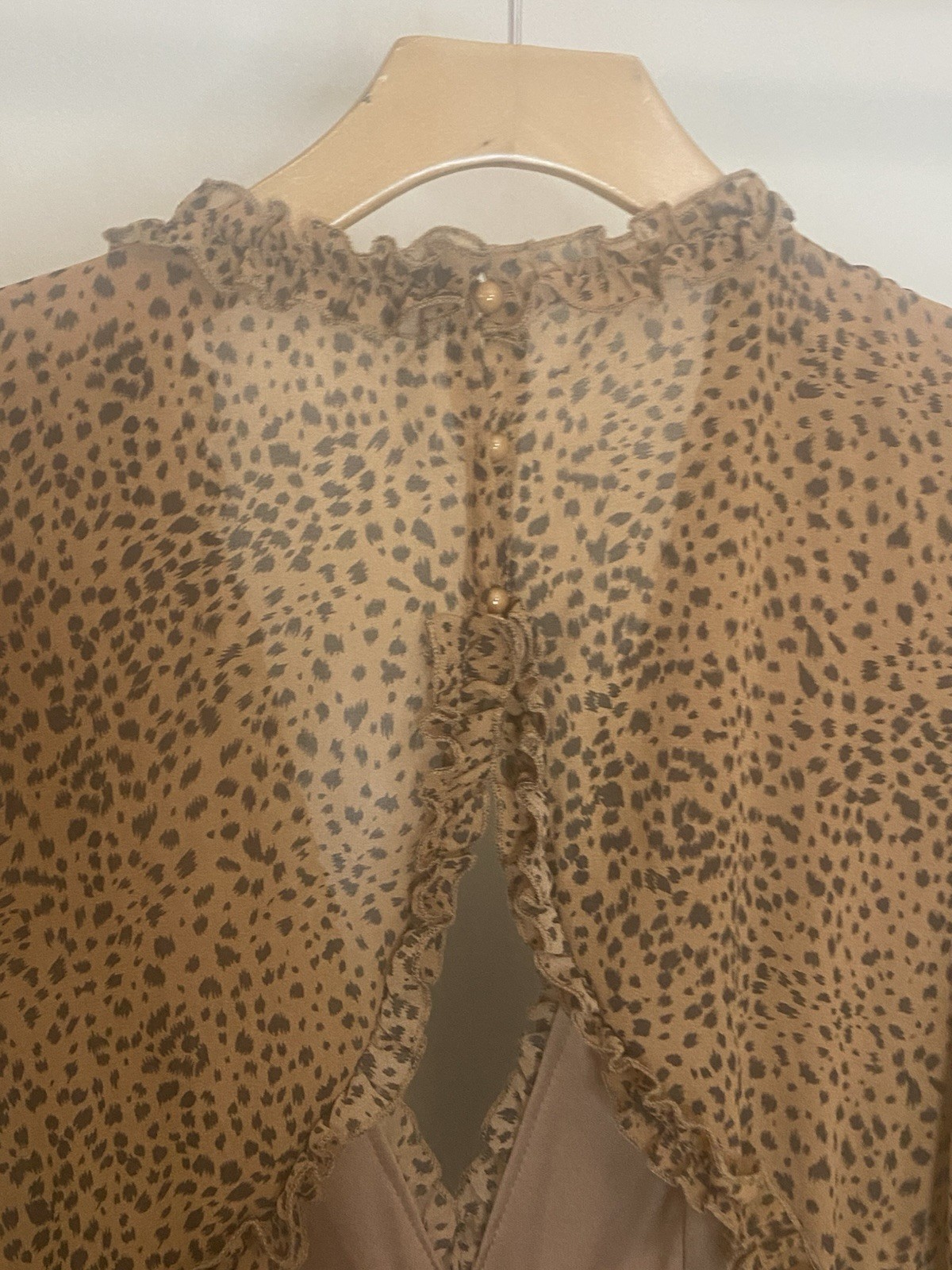 Leopard print ruffle mini| Romantic date night| Empire waist boho dress