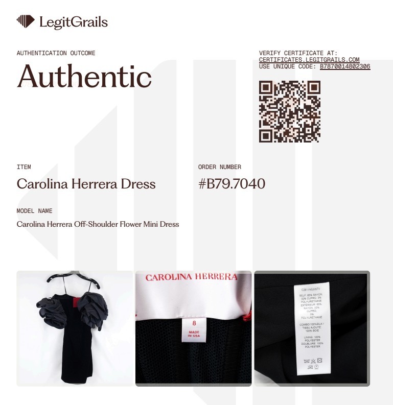 Carolina Herrera Off-Shoulder Rosettes Mini Dress In Black – Women’s Size 8