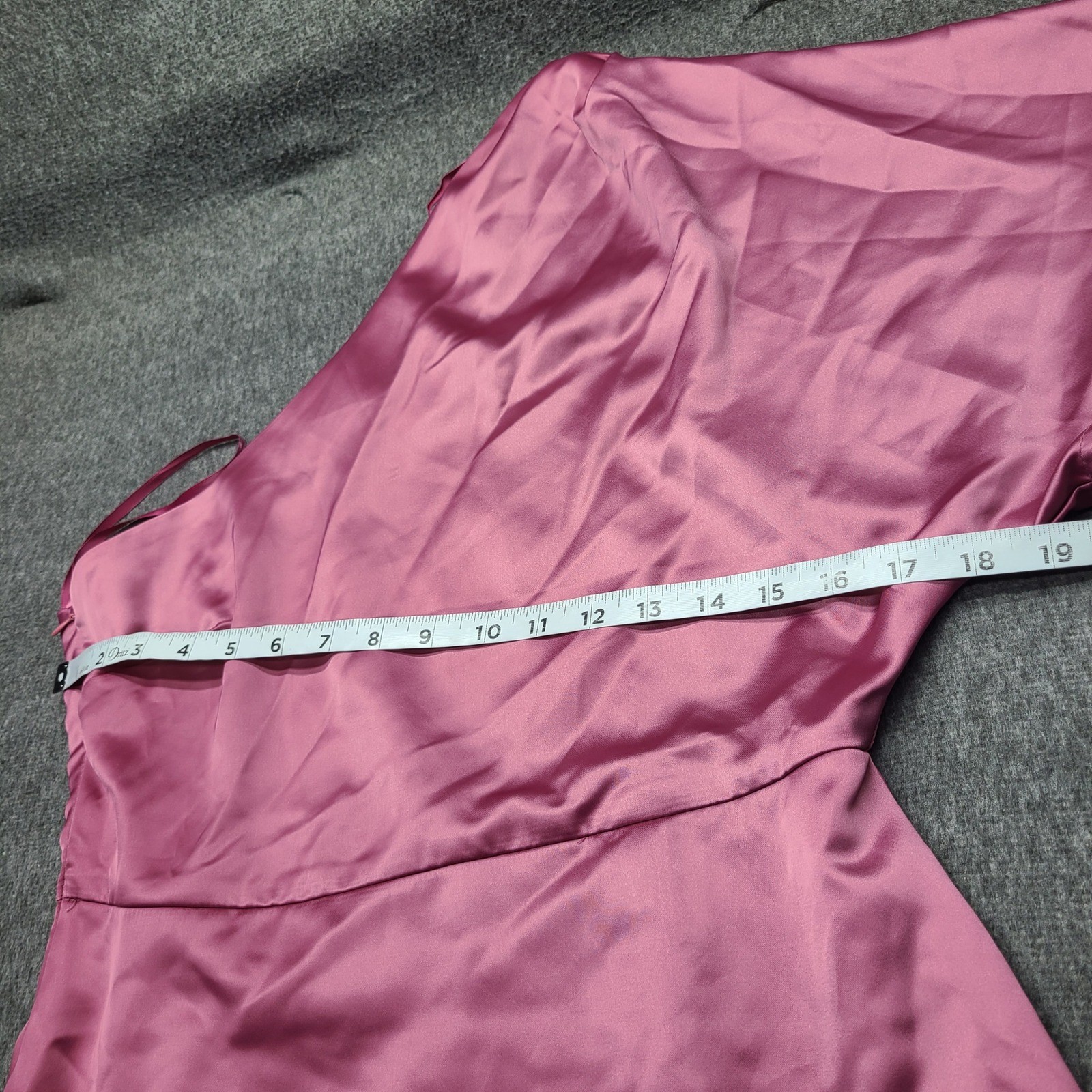 She + Sky Ally One Shoulder Midi Dress Women Large Mauve NEW Asymmetrical Satin