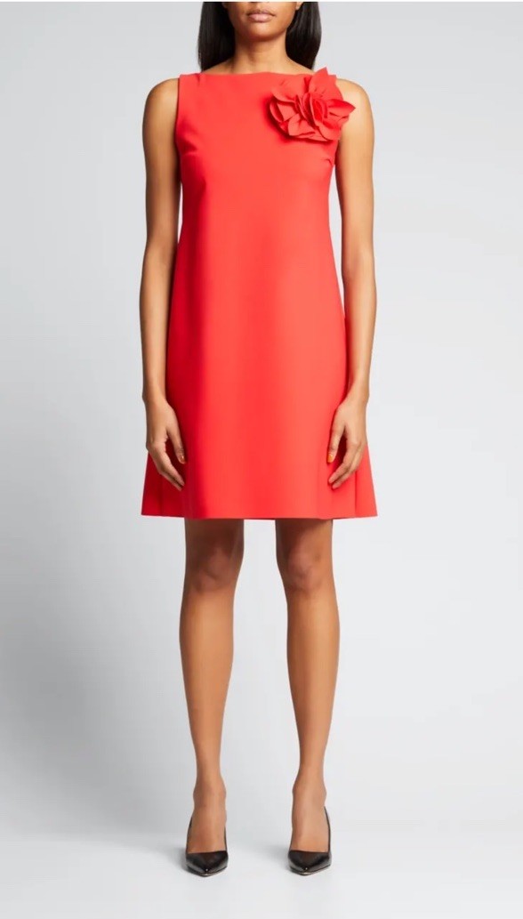 CHIARA BONI La Petite Robe Flower Embellished Sleeveless Dress US 6/IT 42 NWT