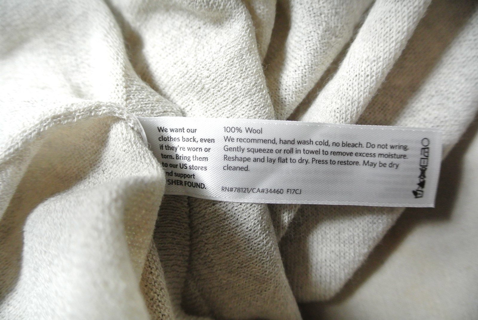 NEW Eileen Fisher Layered Wool Dress in Natural – Size XXS #D453