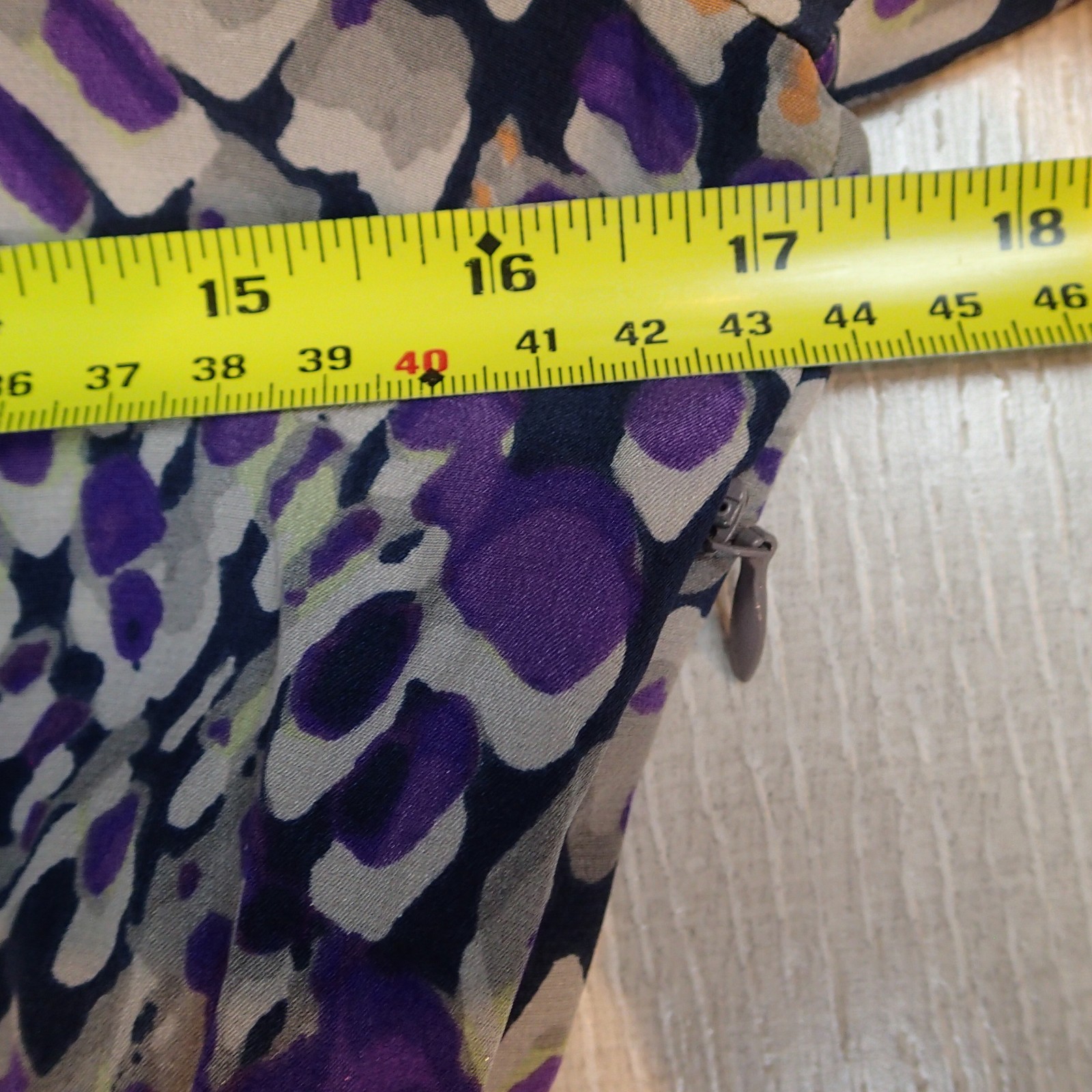 Presley Skye Dress xs Gray Purple Wrap Silk Roll Tab Sleeve v neck pockets