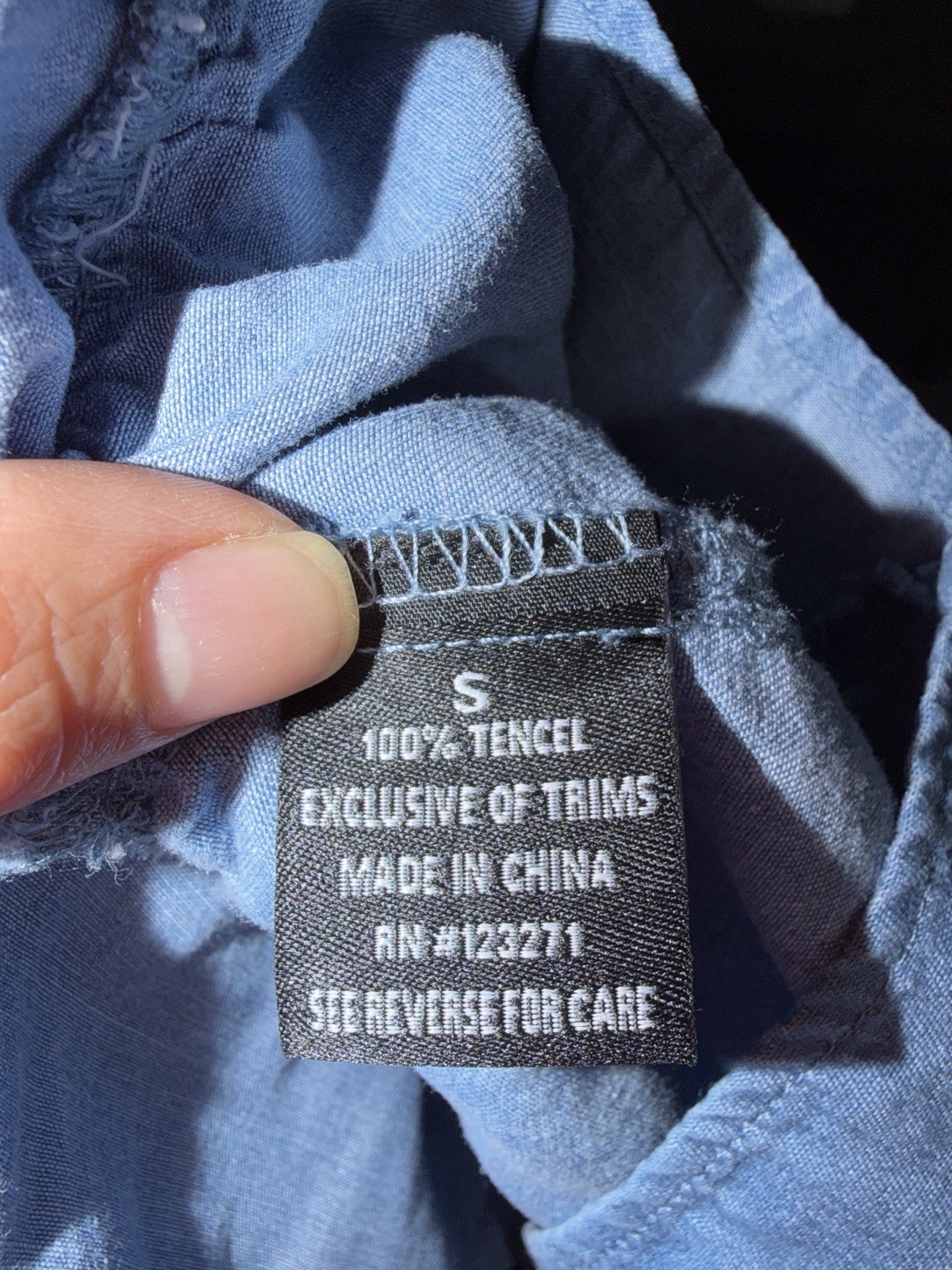 Harper & Ivy Blue Tencel Smocked Mini Dress Puff Sleeve Tiered Chambray Sm NWT