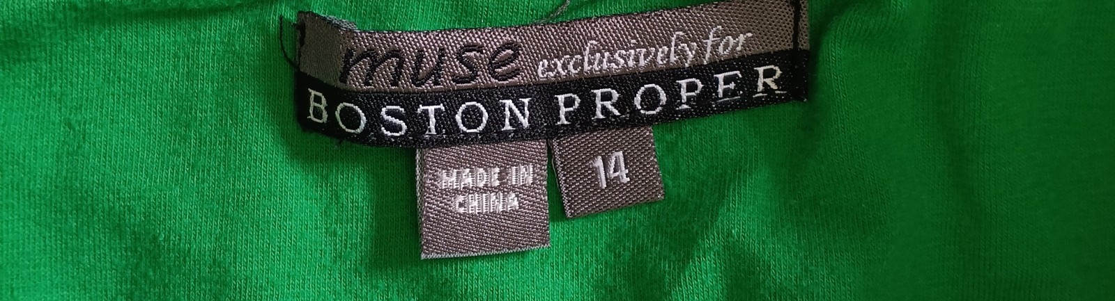 Boston Proper Green Halter Dress Womens 14 Built In Bra Ring Back Flowy