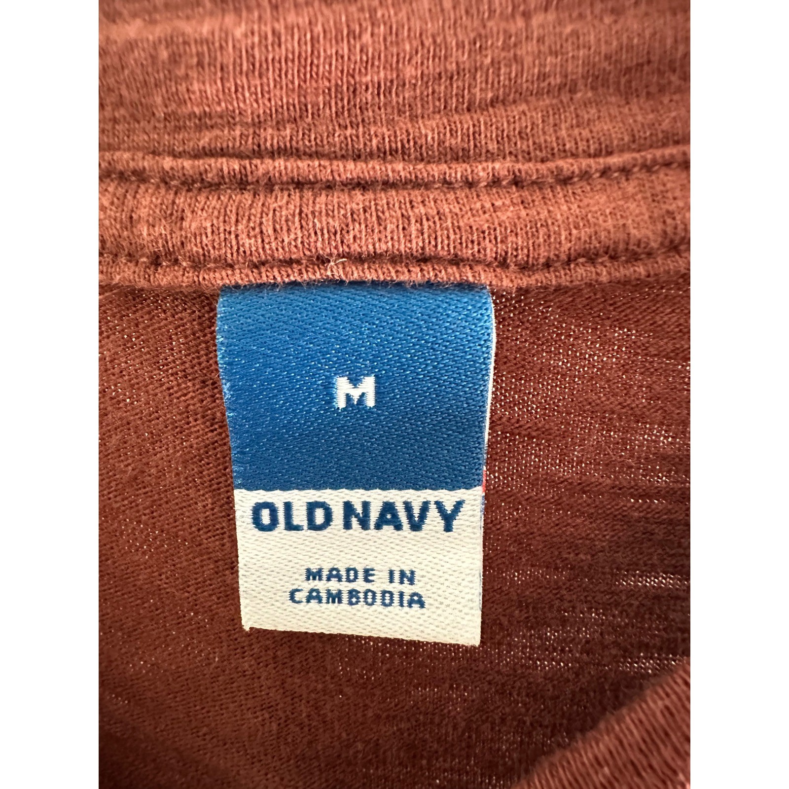 Old Navy Womens Rust Brown Tiered Cotton Slub Jersey Mini Dress Medium