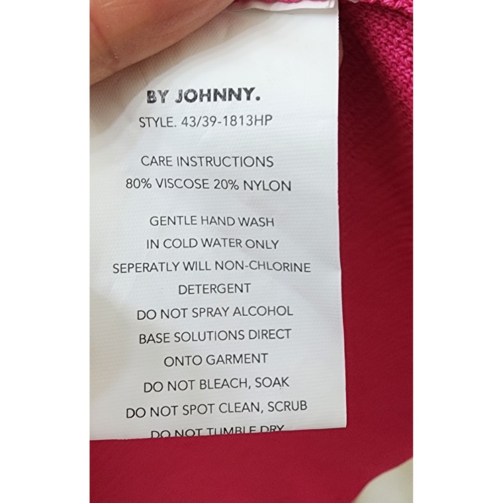 By Johnny Hot Pink Bow Shoulder Knit Mini Dress 43/39-1813HP Size M