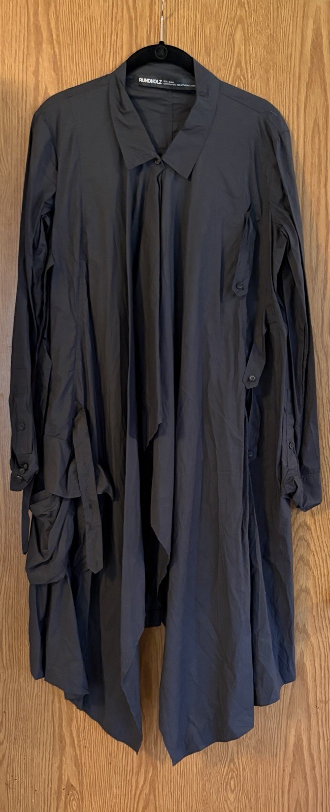 Rundholz Shirt Dress Size Small Dark Grey/see Pictures Details