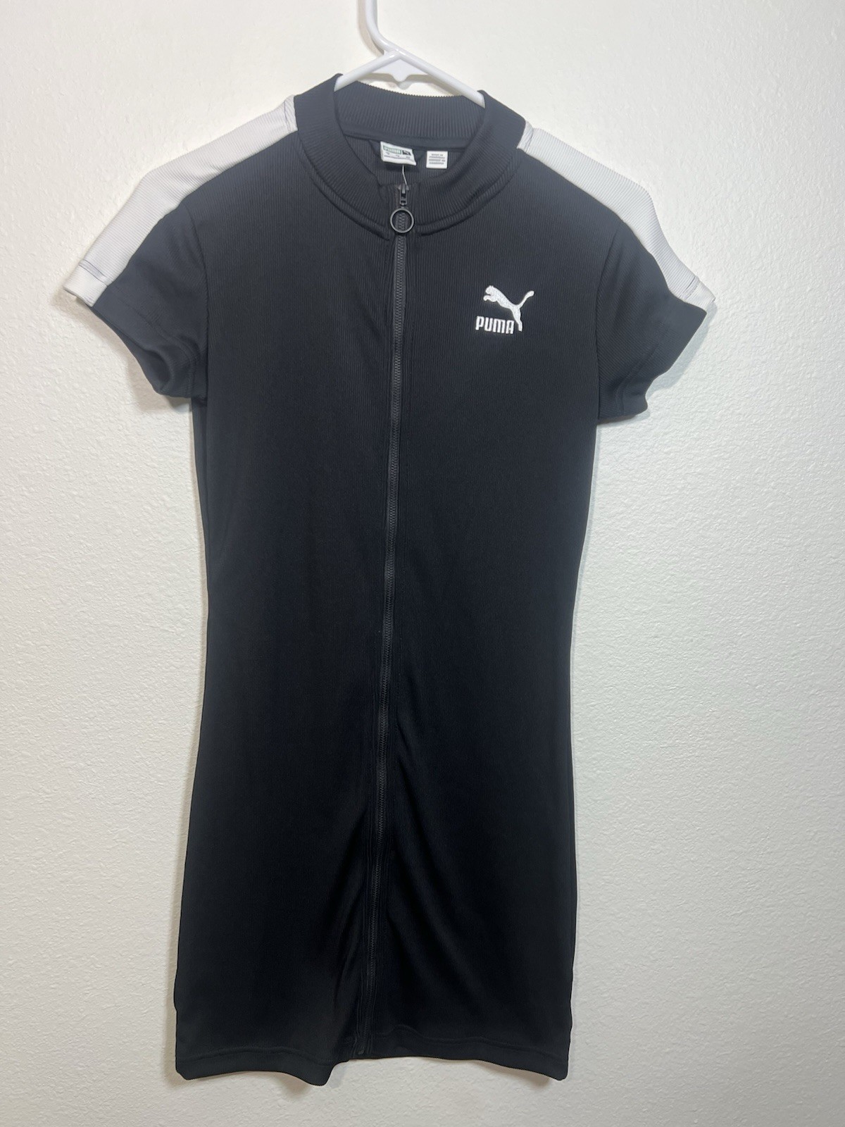 Puma Classics Dress Short Tight Ribbed Full Zip Sporty Sz S Hip Hop Preppy Mall