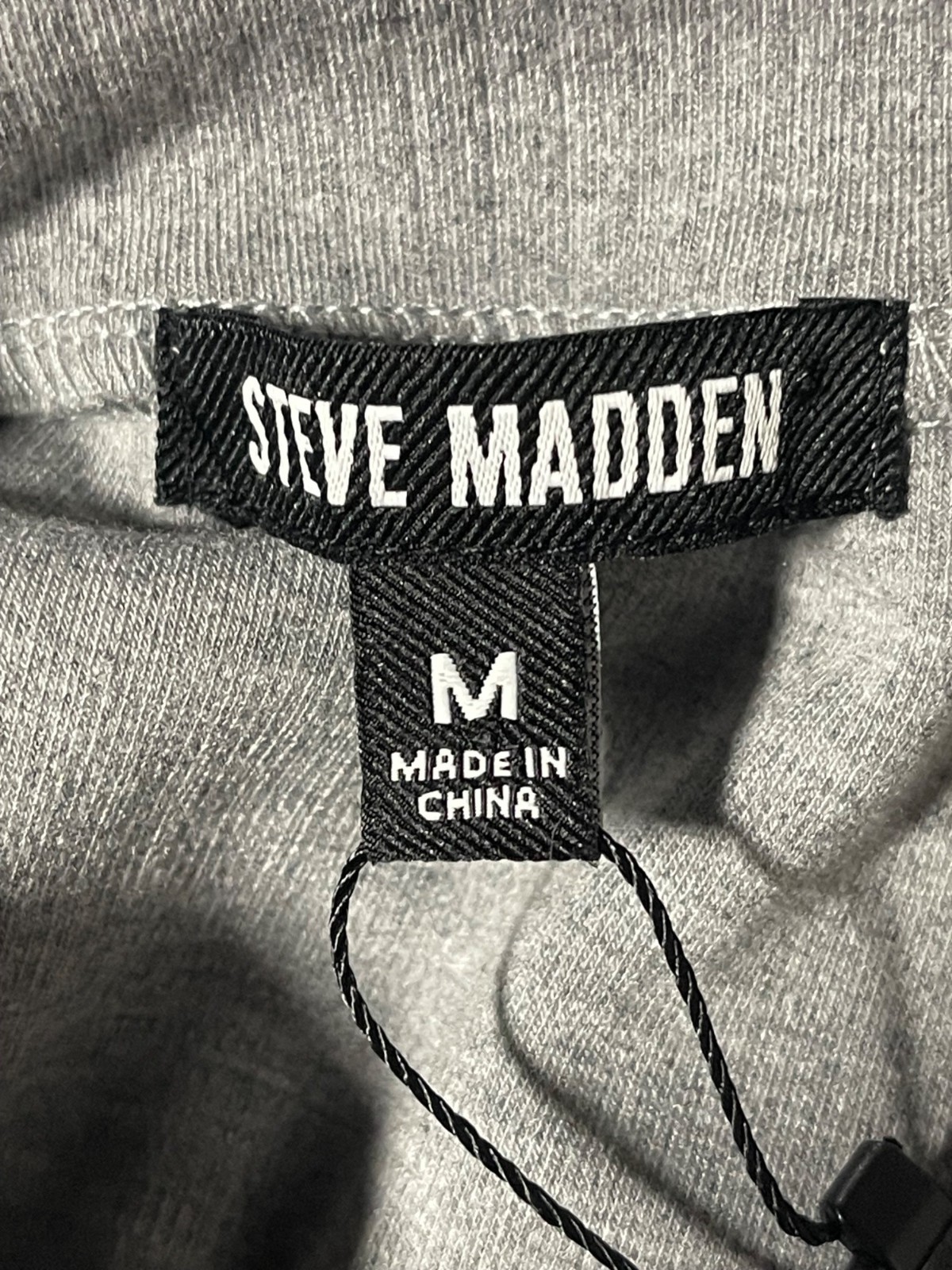 Steve Madden Rib Knit Belted Midi Dress Womens Size M Heather Grey