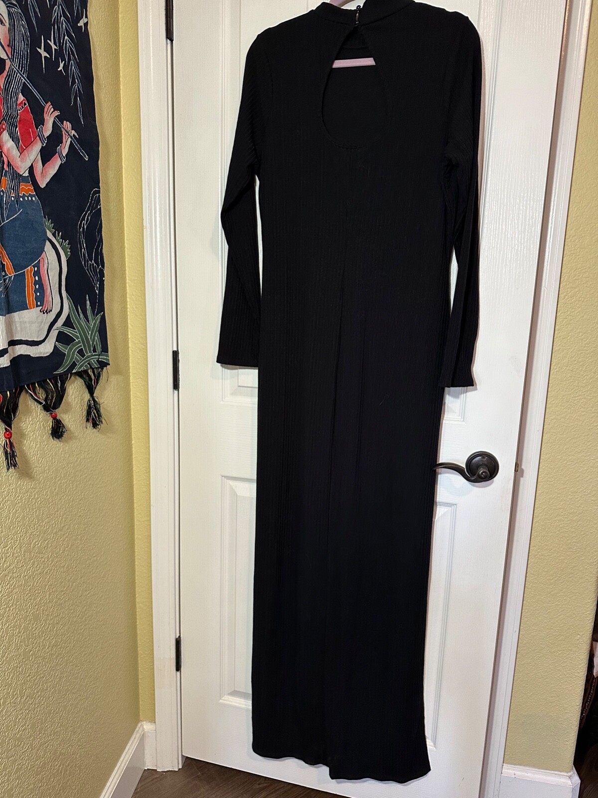 NWT FASHION NOVA LIKE IT OR LEAVE IT SIZE 2X BLACK RIBBED MAXI SIDE SLIT DRESS