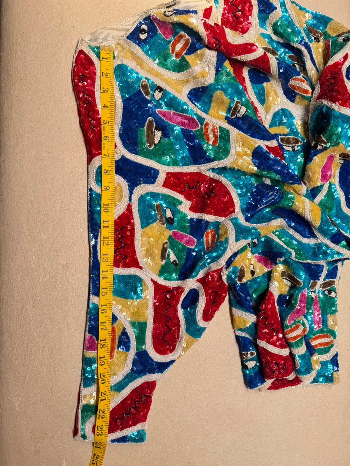 Picasso Art Sequin Beaded Oversized Mini Dress Rare By Raiment Size Med