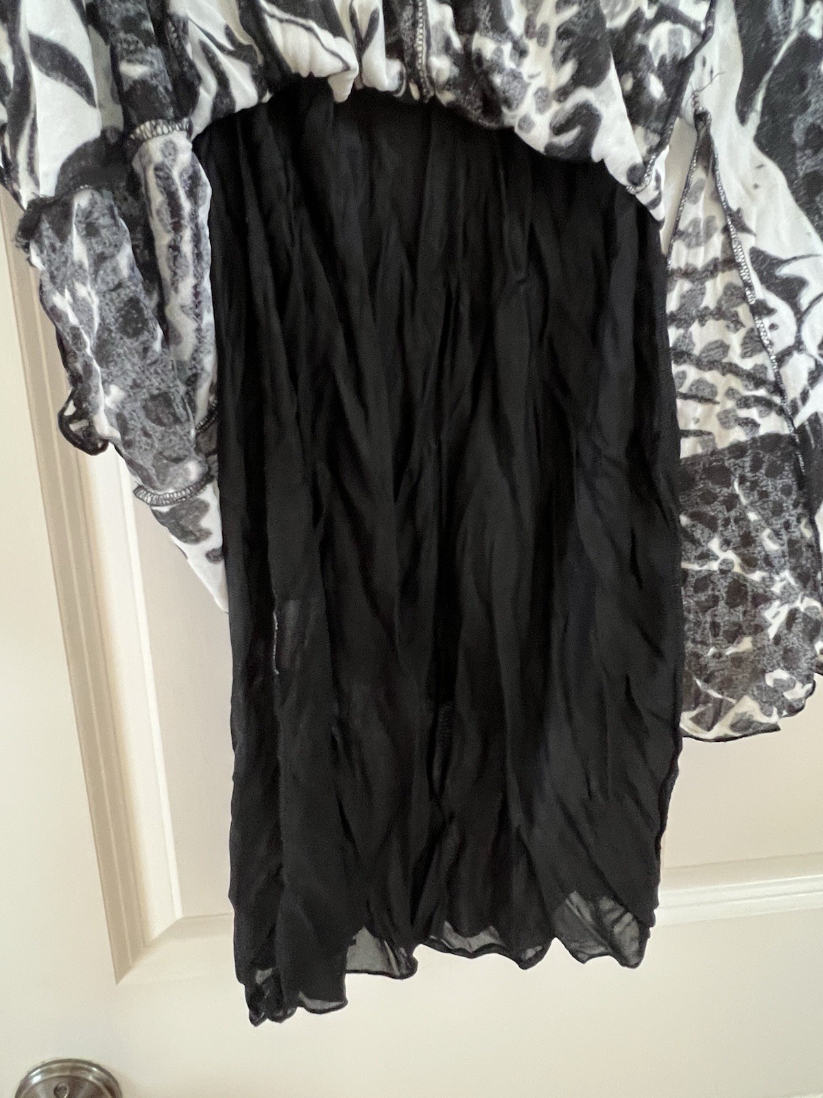 Vintage Roberto Cavalli CLASS TIGER Face Dress Black White US 8