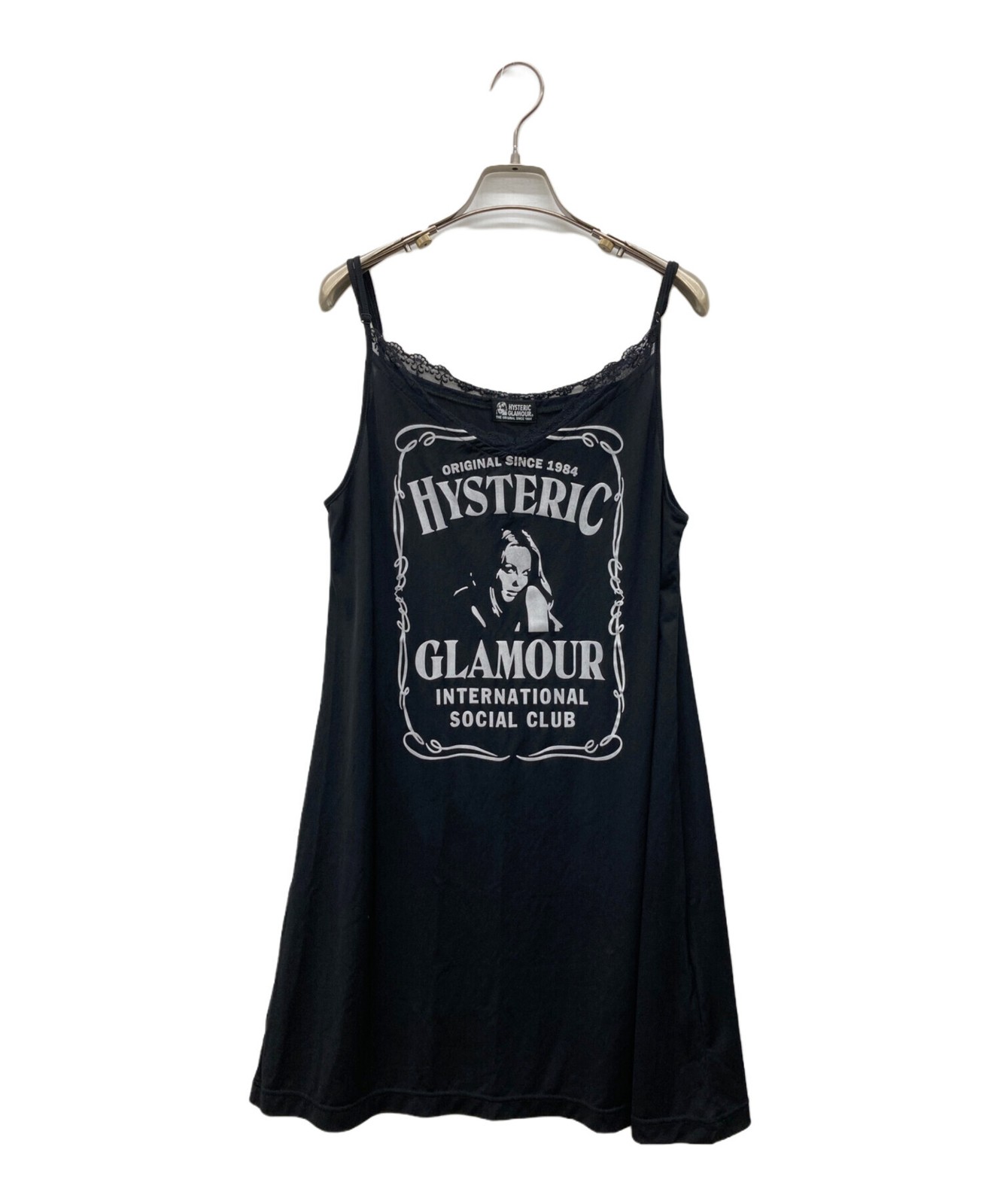 Hysteric Glamour WHISKY Glamour Girl Print Camisole Dress Black Size Free