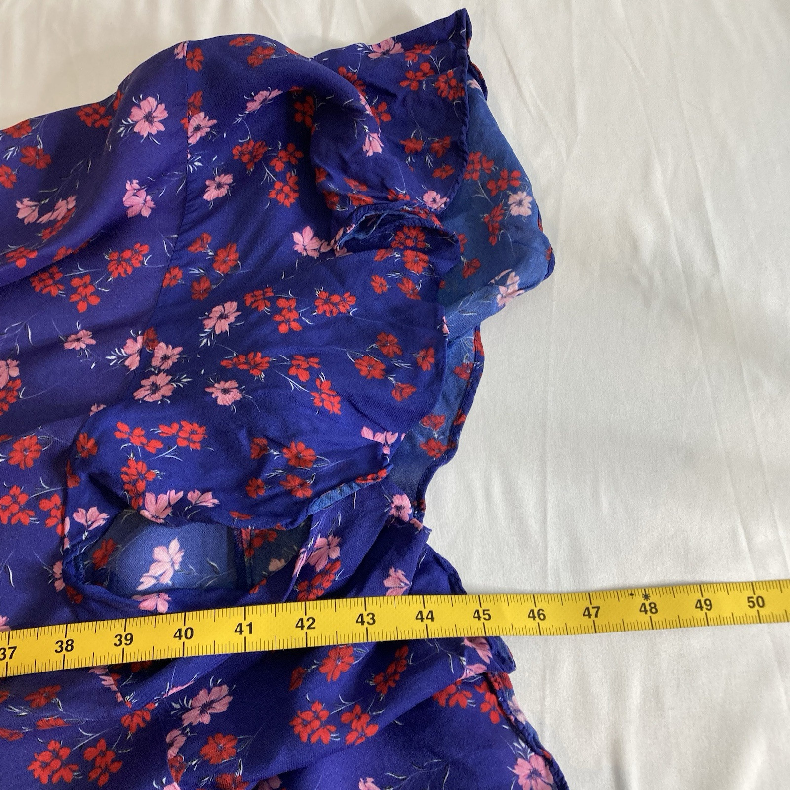La Maison Talulah Blue Yearning Ruffle Midi Dress Size XL Cottagecore Boho