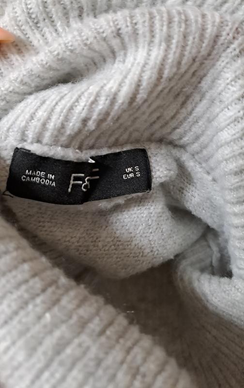 F&f White Gray Oversized Cable Knit Sweater Dress Size S