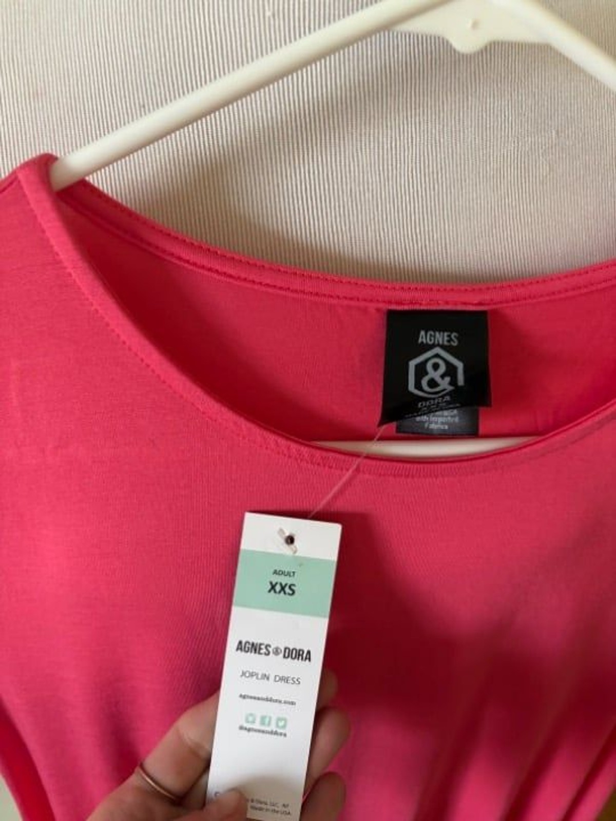 Agnes & Dora Joplin dress size XXS pink sway scoop neck modal soft party