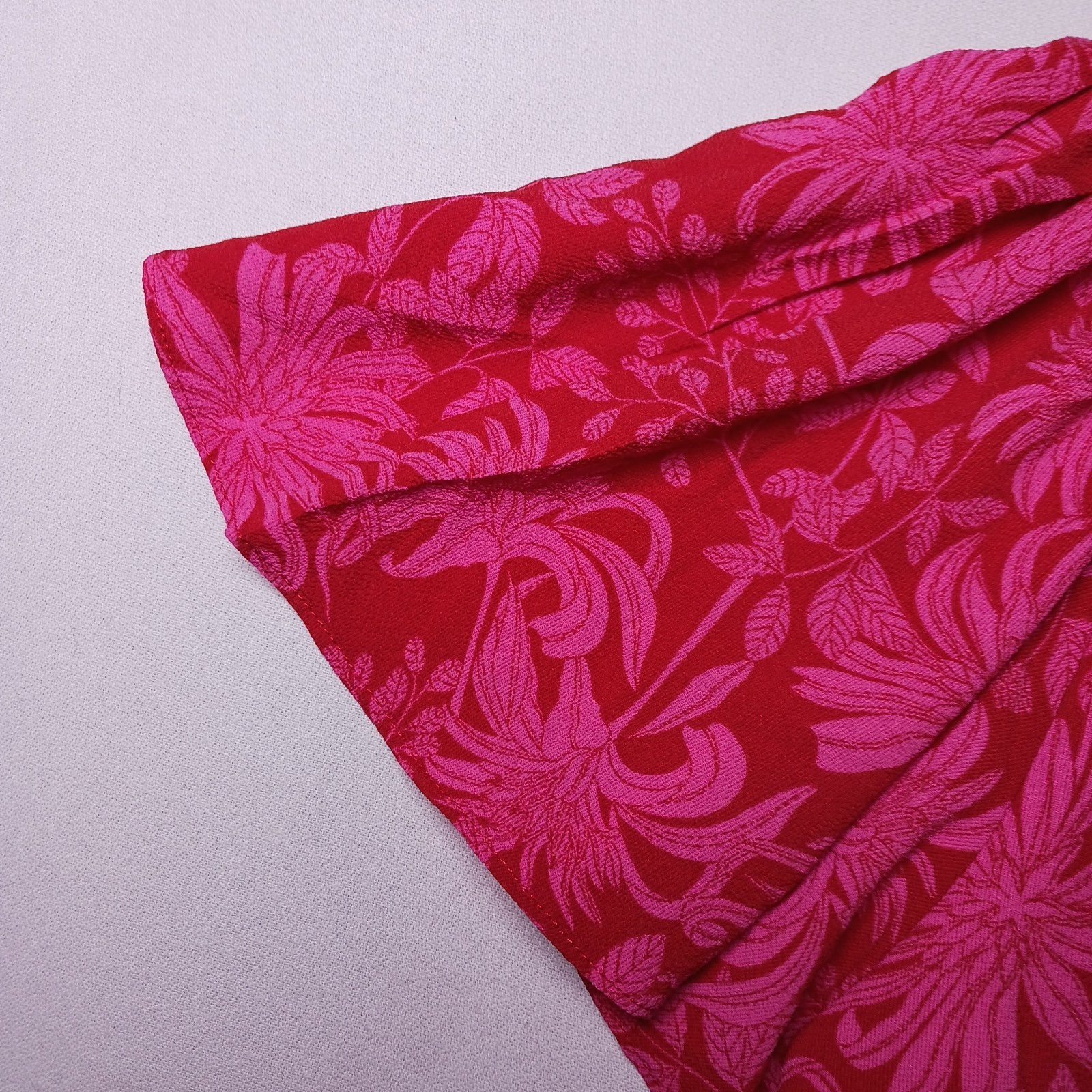 Sofia Vergara Amanda Midi Asymmetrical Wrap Dress XXXL Pink Red Floral NWT