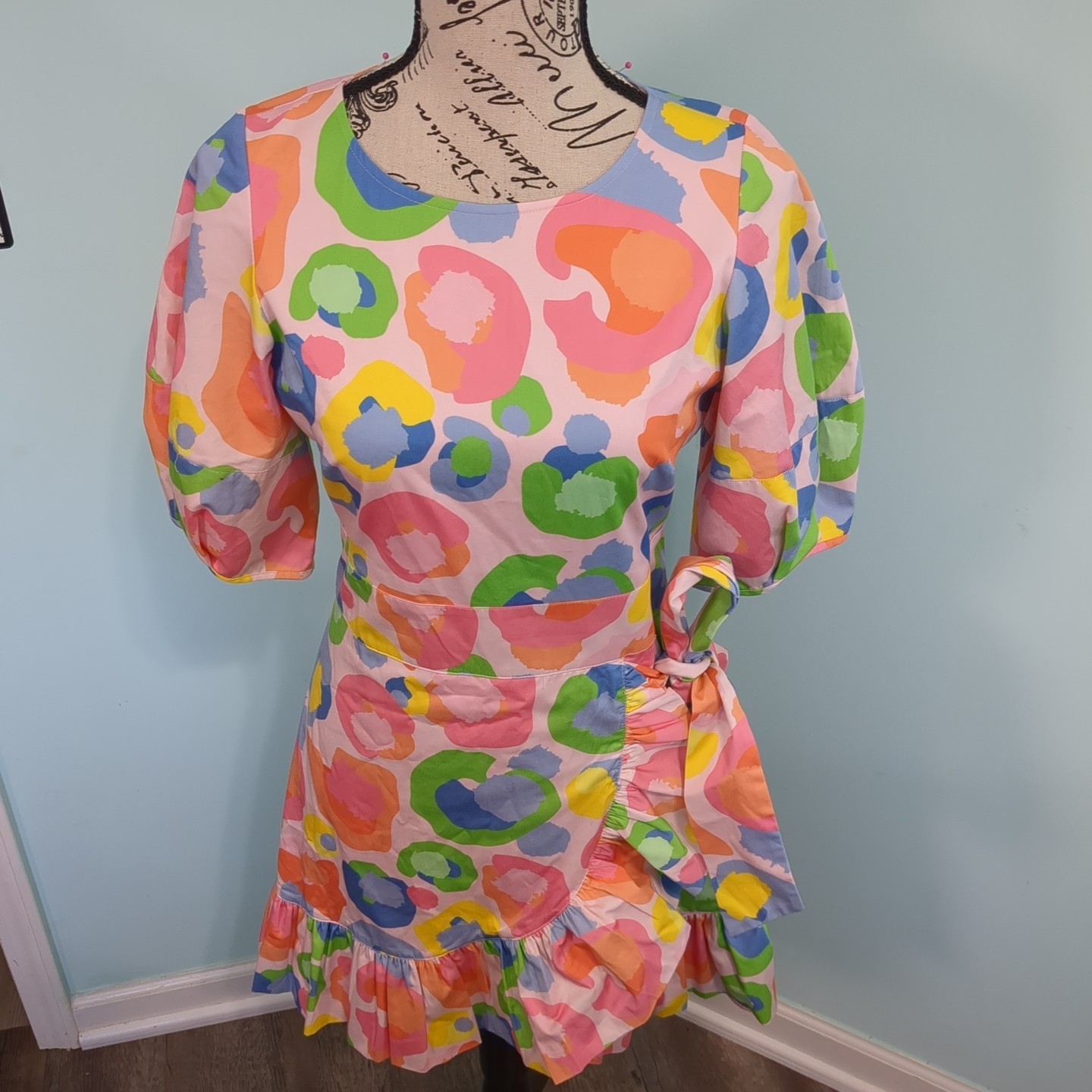 Emily McCarthy LOLA CANDY CHEETAH DRESS xs extra small