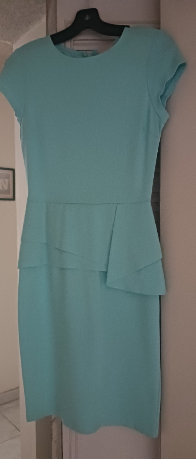 Woman’s dress turquoise M Rayon Nylon Spandex