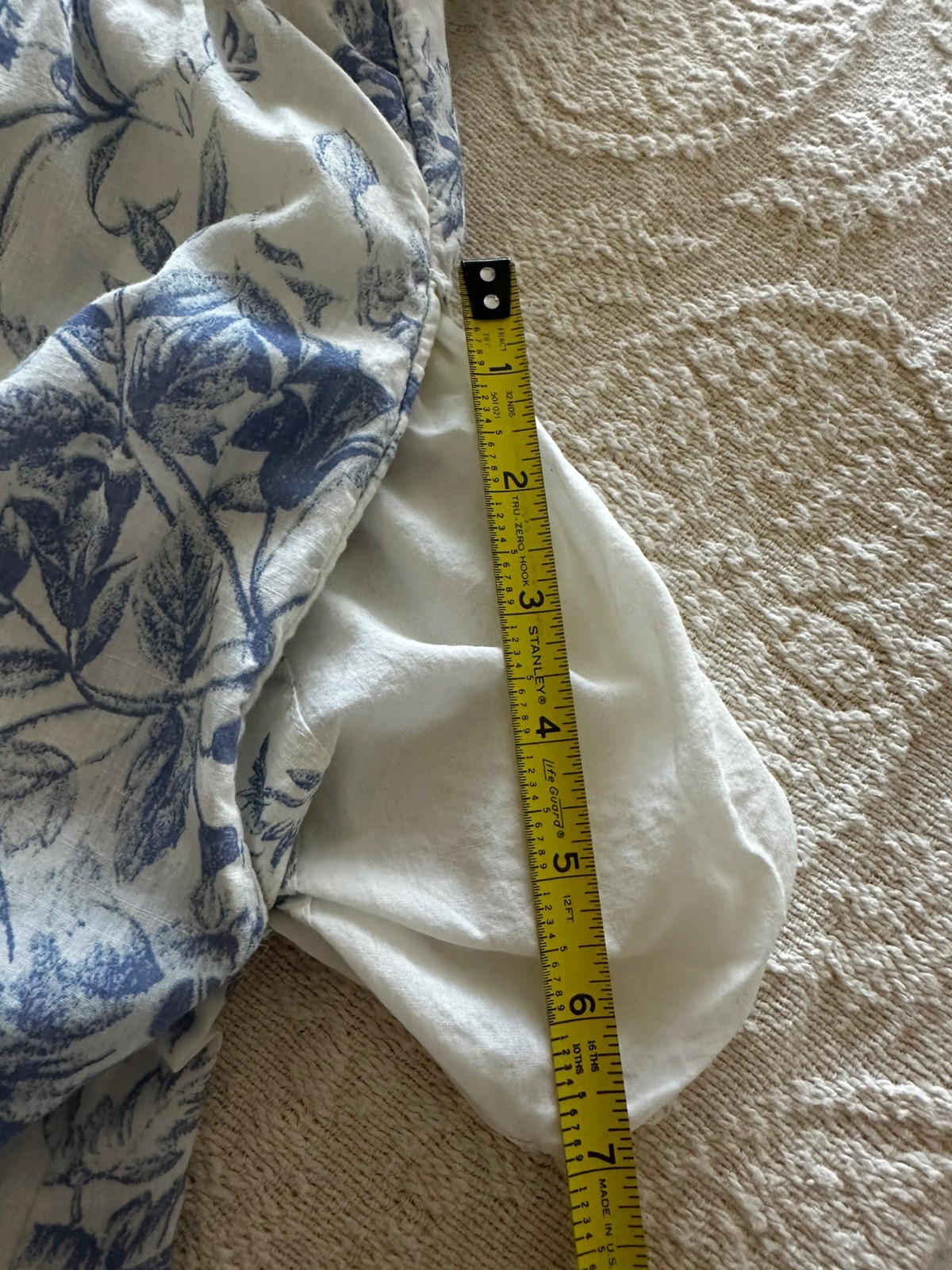 Gap 💯%Cotton Dress Offwhite Floral Maxi Blue/ White Floral Summer Sz 12 Med