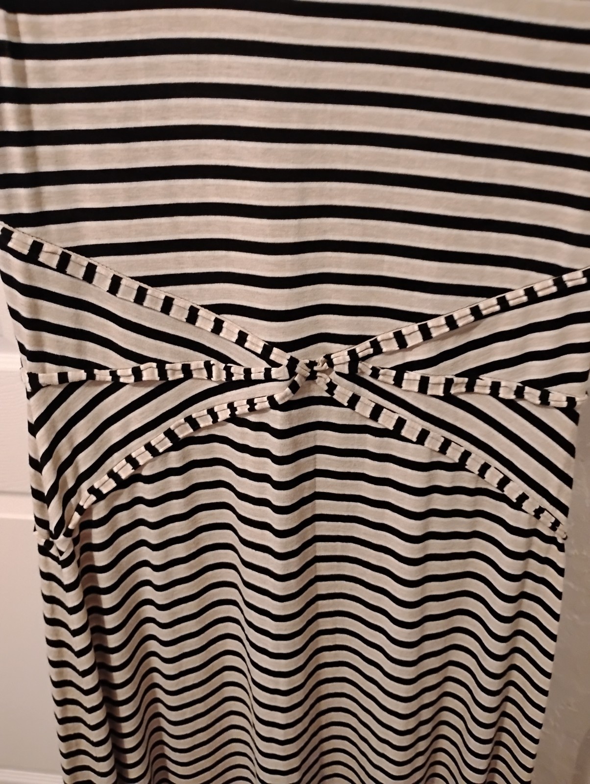 Matty M Ladies’ Striped Long Maxi Dress Oatmeal Size L