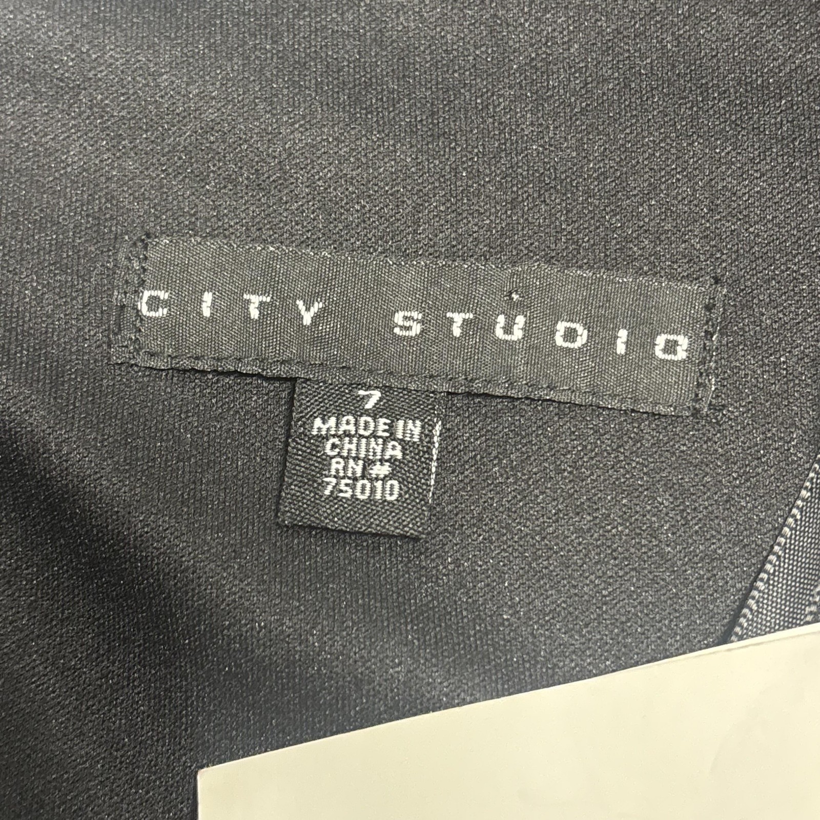 City Studio Dress Juniors 7 Black Crochet Fit & Flare Sleeveless Party Cocktail