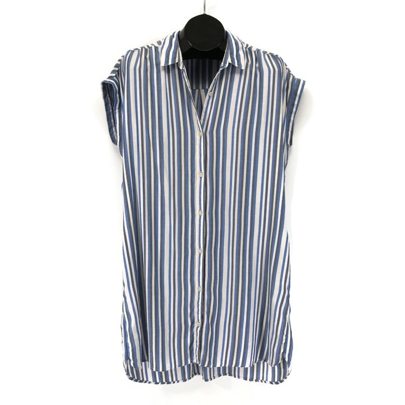 Eddie Bauer Striped Shirt Dress / Tunic Women’s Large Pockets Relaxed Casual