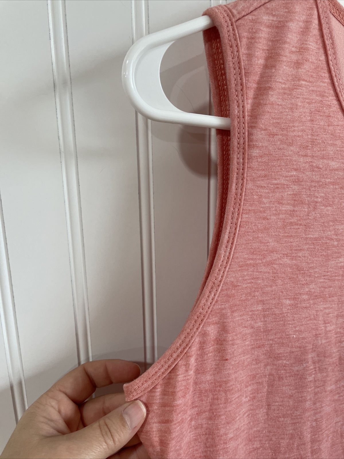 Womens Unbranded Medium Heathered Peachy Pink Tank Top Dress Lined