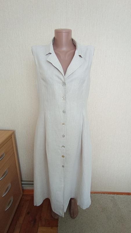 Women Malvin Dress Grey Linen M