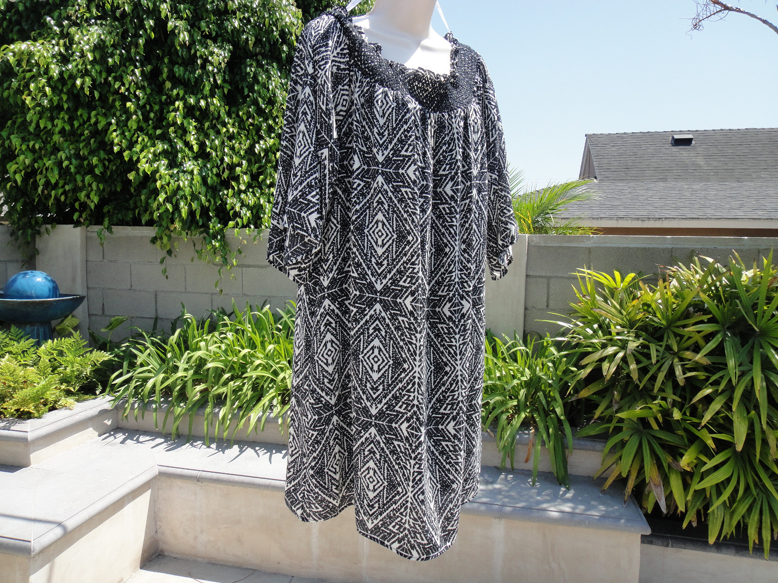 DR2 by Daniel Rainn, Lined w/Raglan Sleeve Shift Gathered Neckline Size XL,Comfy