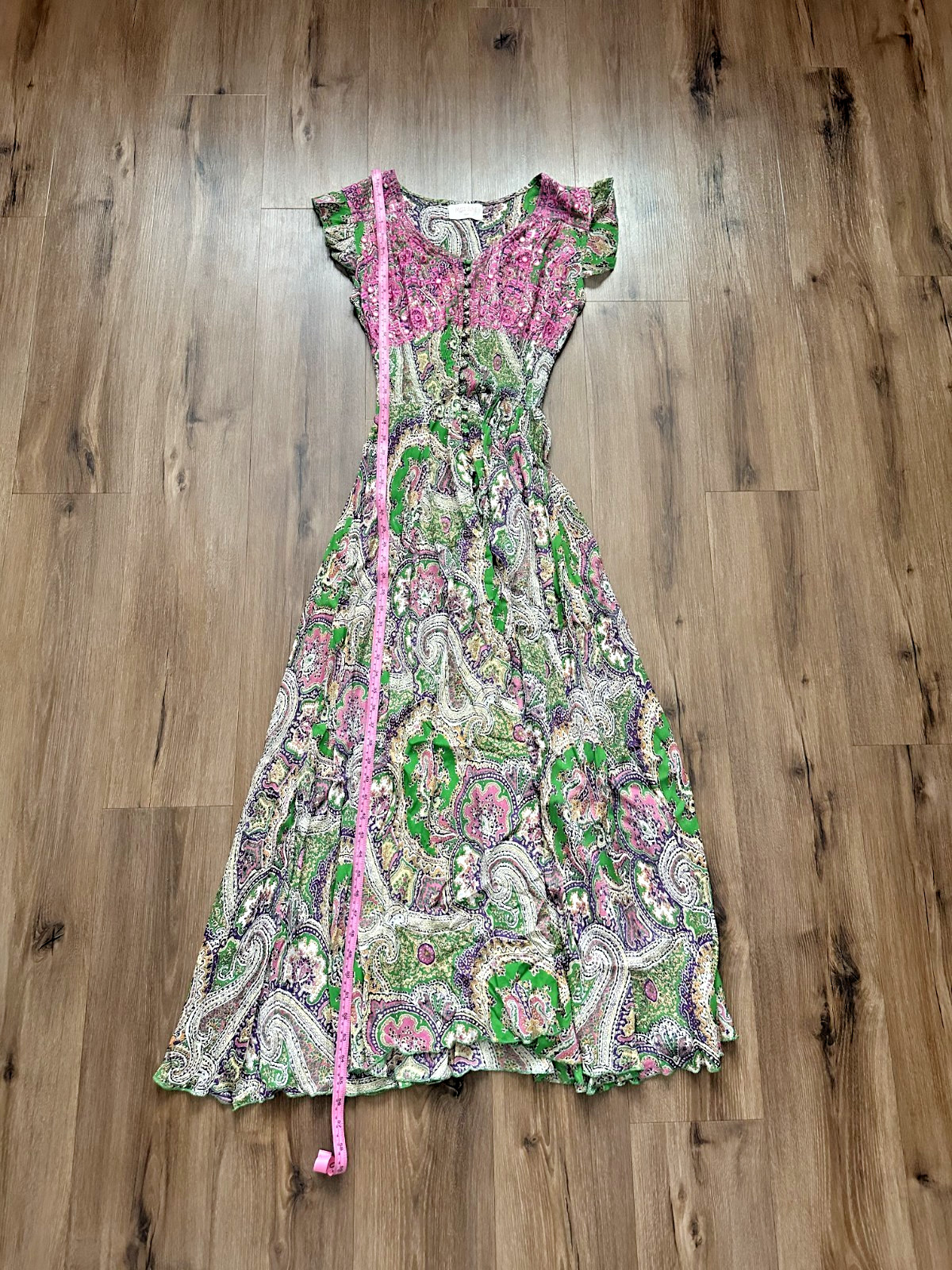 Miss June Dress Legend OS Maxi sequins paisley