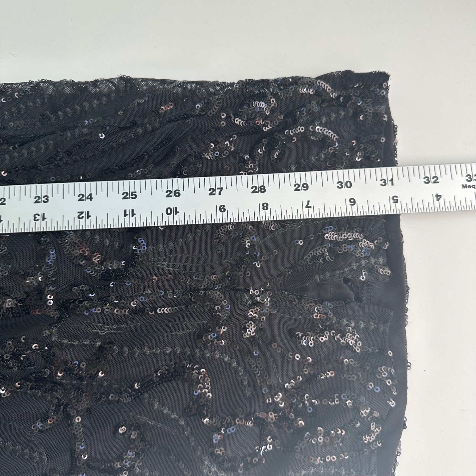 Lulus Black Sequin One Shoulder Mini Dress Womens Size M Bodycon Cocktail Slit