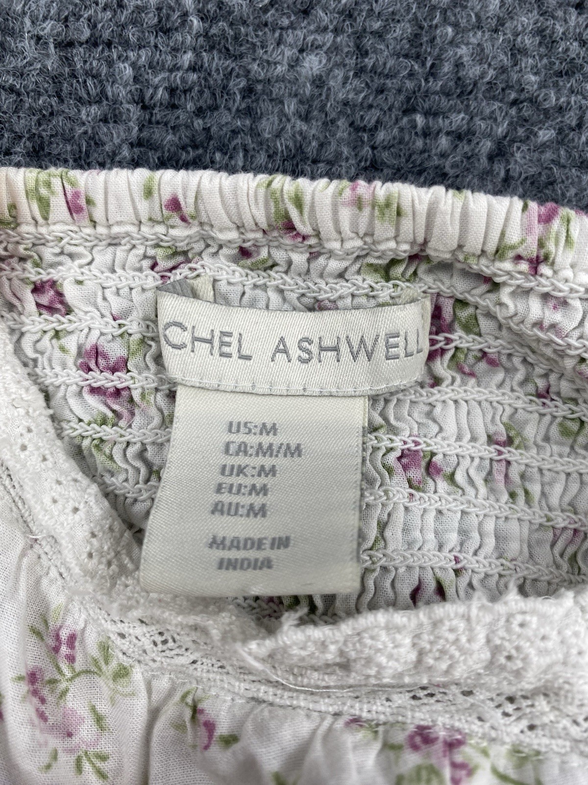 Rachel Ashwell The Prairie Floral Ruffled V-Neck Camisole Dress With Lace Accent