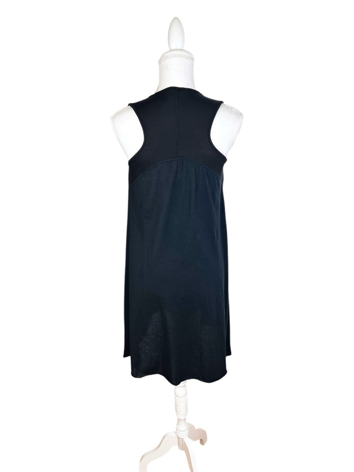 SKINGRAFT Black Scuba Neoprene Knit High Low Sleeveless A-Line Dress Size Small
