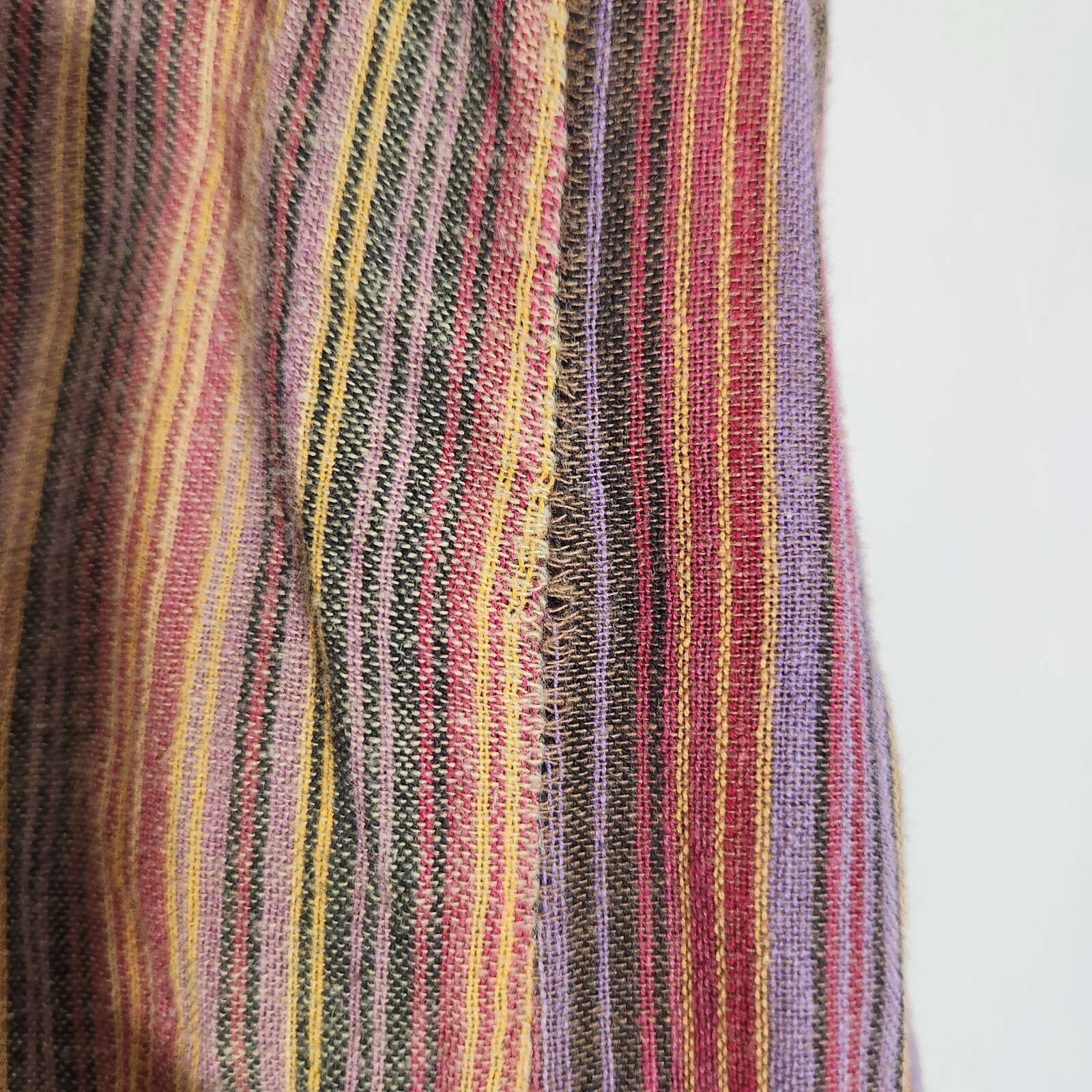Avatar Womens Skirt L Multicolor Patchwork Cotton Side Zip Long Pleated Stretch
