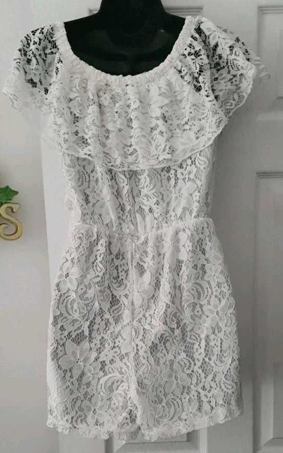 Ladies Summer Holiday Mini Lace Jumpsuit Beachwear Short Sundress UK 8