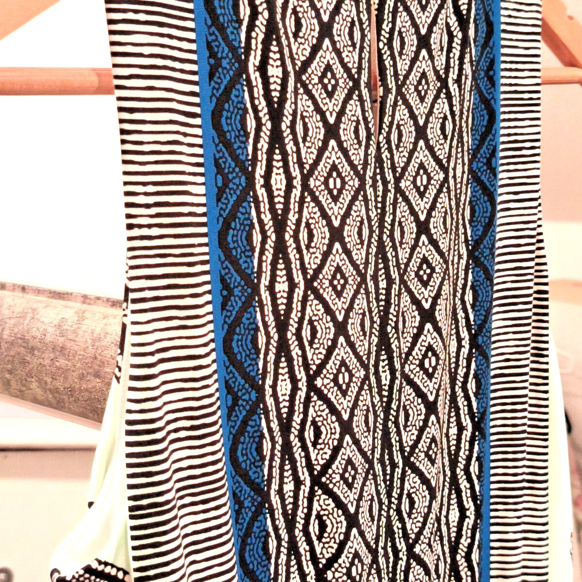 Donna Morgan Dress Size 6 Geometric Sleeveless Tank-Top Design Blue Multicolor