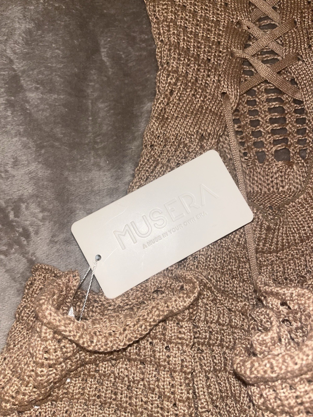 brown long beach dress – Shen Musera – Brand New item with tags Size S