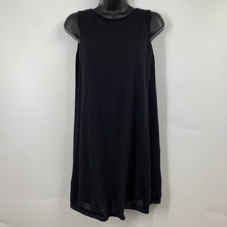 Eileen Fisher Petite Women’s 100% Wool Round Neck Sleeveless Pullover Dress SZ M