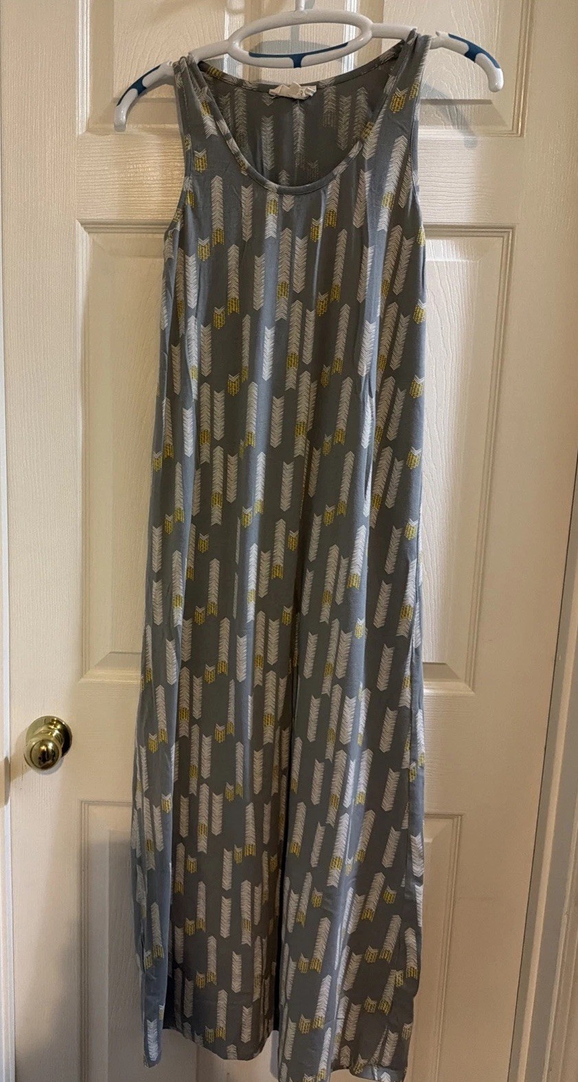 Synergy Organic Clothing Cotton Blend Sage Tank Maxi Dress XSmall Boho Western
