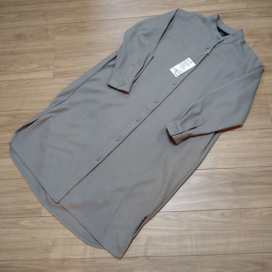 MUJI ONE SIZE Stand Collar Dress Mocha Brown