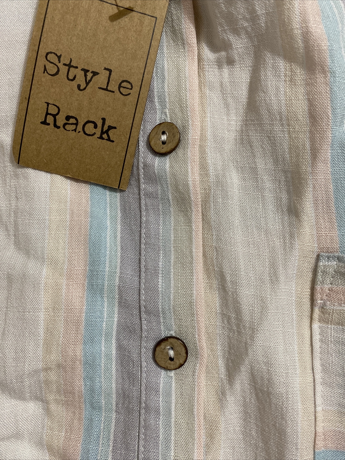 STYLE RACK Button Down Shirt Dress Multicolor Size S 100% Rayon Women’s NEW!