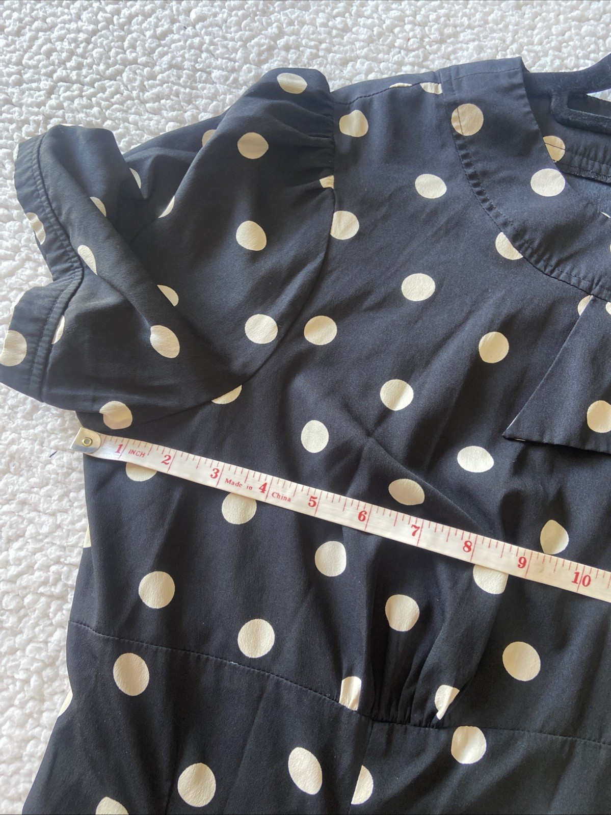 Hell Bunny Vixen Black & Cream Polka Dot Dress Rockabilly Retro Size 3XL / UK 20