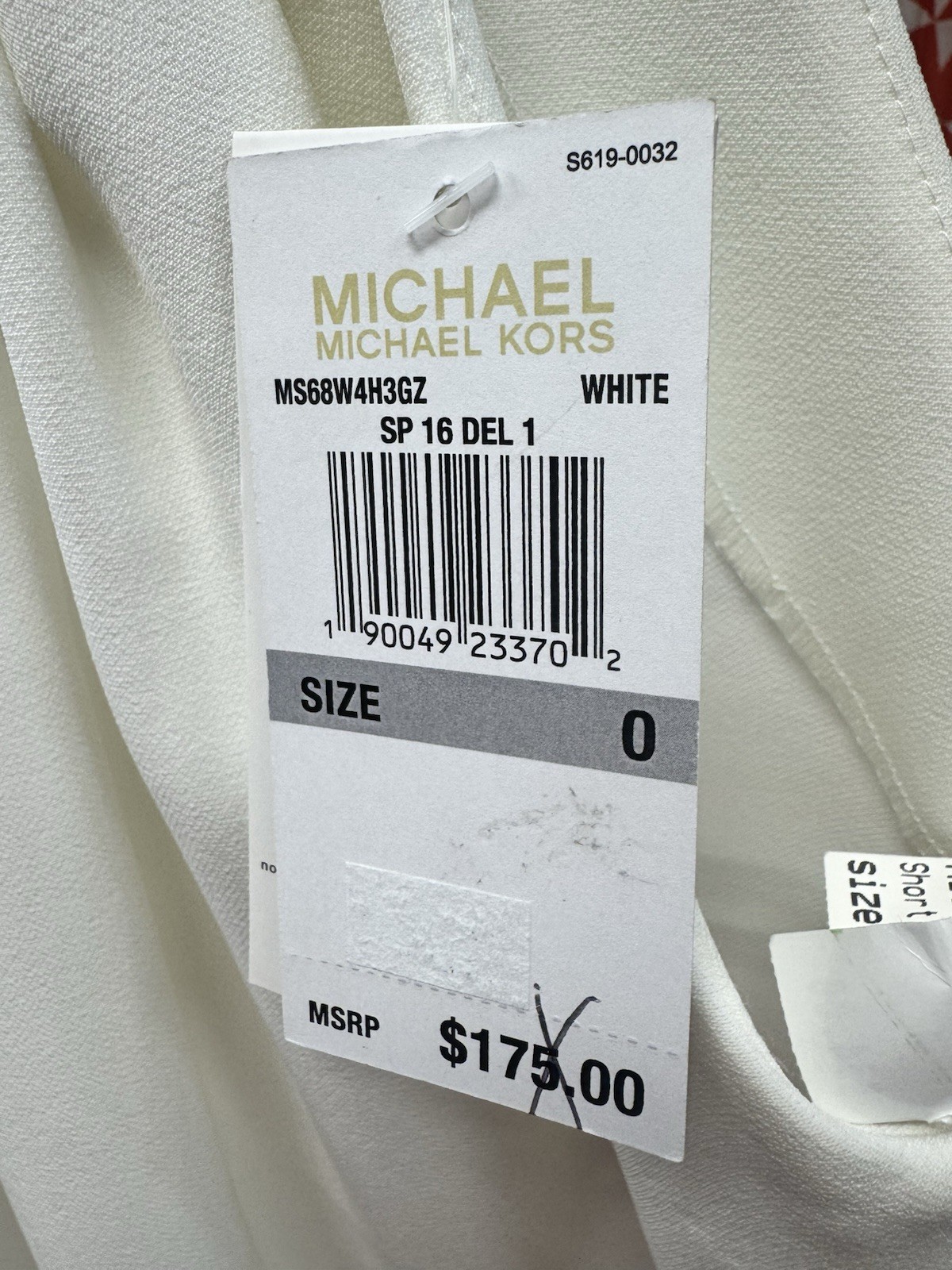 Michael Michael Kors White Solid Sleeveless Chain Accent Women’s Dress Size 0