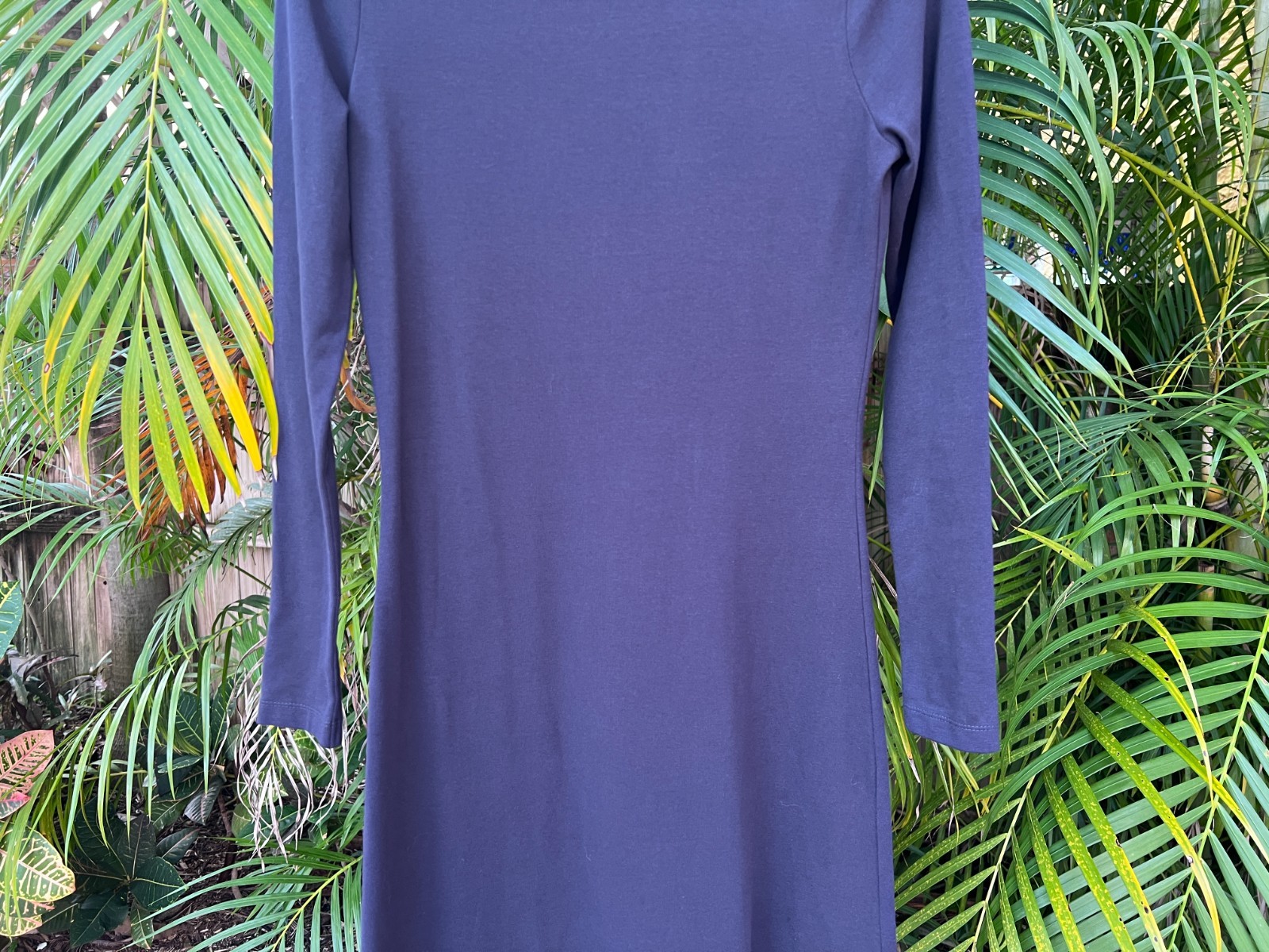 Saint and Sofia Navy Blue Long-Sleeve Maxi Dress Size 4