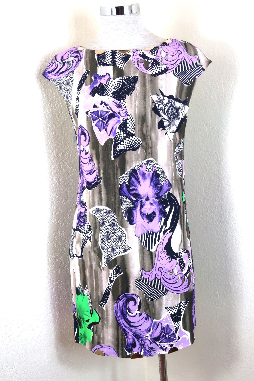 VERSACE Collection Cocktail Bodycon Sheat Dress Embellished Small Med 40 6 7 8