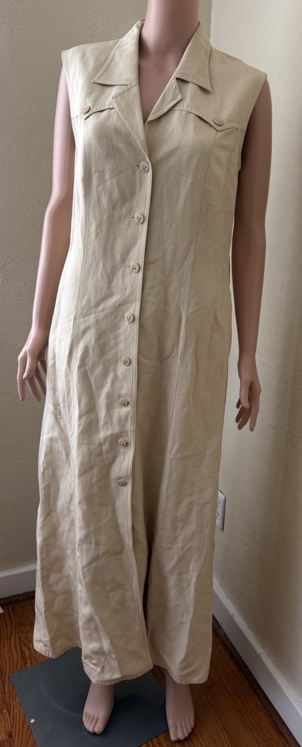Escada Dress 59% Silk 41% Linen Size 38 (missing Belt)