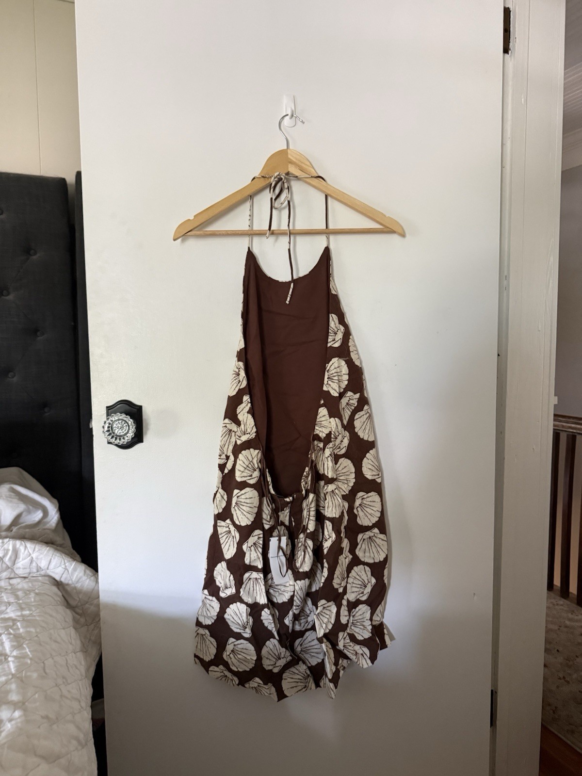 NWT Abercrombie & Fitch Shell Halter Mini Dress Large Petite