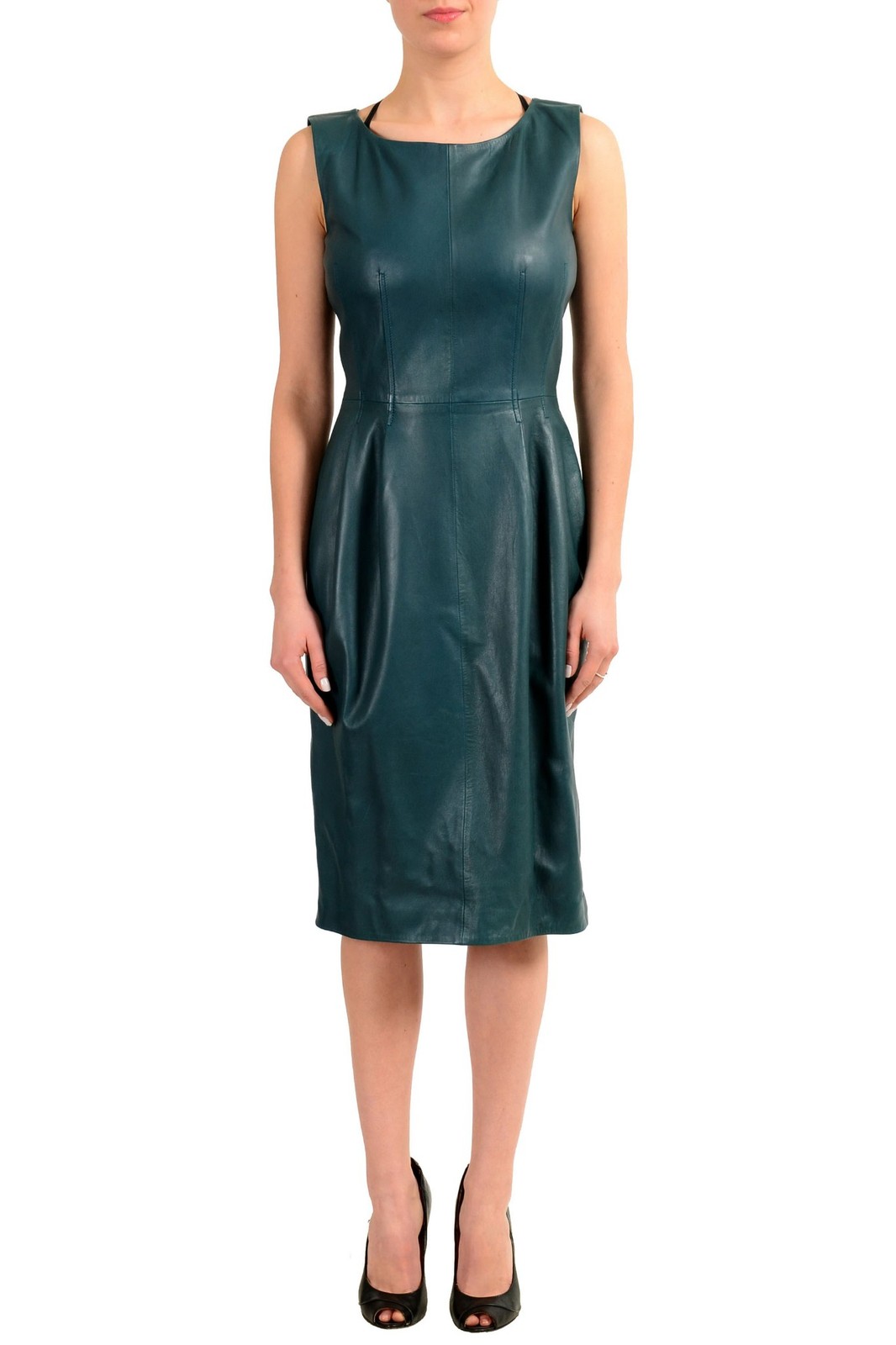 Gucci Women’s 100% Leather Sleeveless Sheath Dress Sz S M L